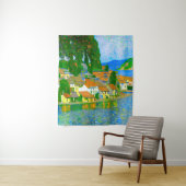 Impressionist  Mediterranean Village by the Sea  Wandkleed (In situ)