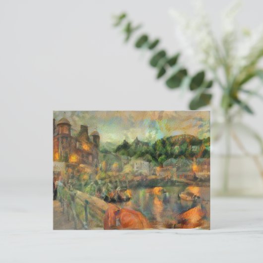 Impressionist Oban Feestdagenkaart (Staand voorkant)