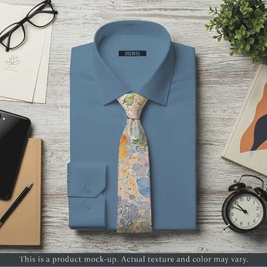 Impressionist Pastel Floral Necktie Stropdas