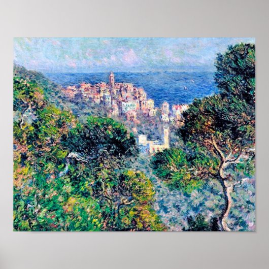 Impressionist People Monet Uitzicht van Bordighera Poster (Voorkant)