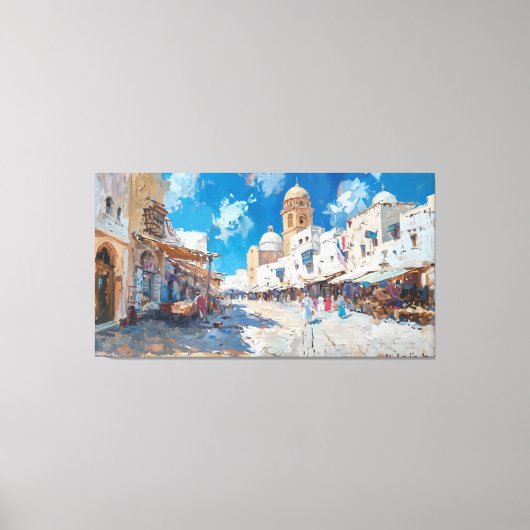 Impressionist picture of Tunesia Canvas Afdruk (Voorkant)