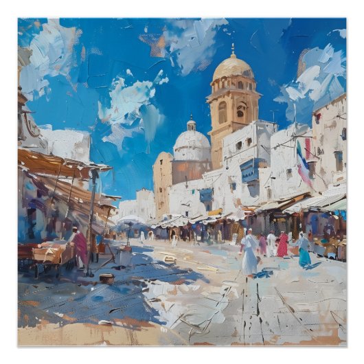 Impressionist picture of Tunesia Perfect Poster (Voorkant)