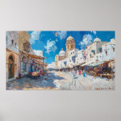 Impressionist picture of Tunesia Poster (Voorkant)