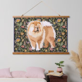 IMPRESSIONIST rood chow wandtapijt hout afgedekt Hangend Wandkleed (Slaapkamer)