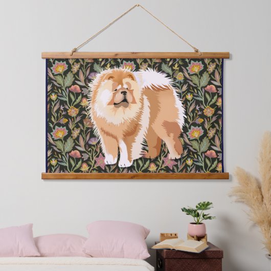 IMPRESSIONIST rood chow wandtapijt hout afgedekt Hangend Wandkleed (Slaapkamer)