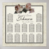 Impressionist Rozen Ontvangingstabel Poster (Voorkant)