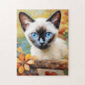 Impressionist Siamese Kitten Legpuzzel (Verticaal)
