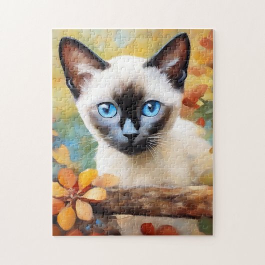 Impressionist Siamese Kitten Legpuzzel (Verticaal)