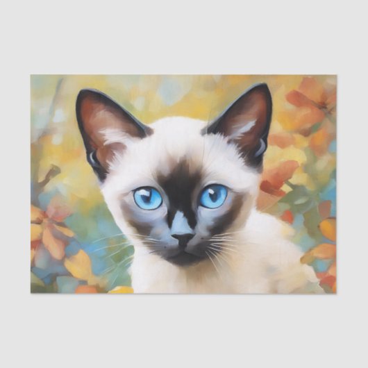 Impressionist Siamese Kitten Tissuepapier (Voorkant)