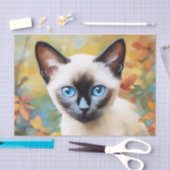 Impressionist Siamese Kitten Tissuepapier (Craft)