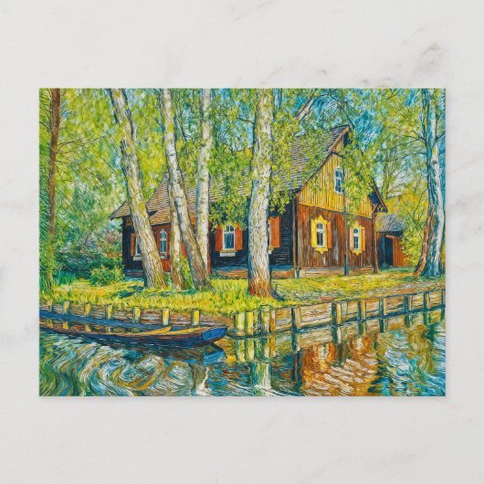Impressionist Spreewald House by a Quiet Canal wit Briefkaart (Voorkant)