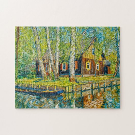 Impressionist Spreewald House by a Quiet Canal wit Legpuzzel (Horizontaal)