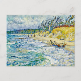 Impressionist Stormy Baltic Sea at the Weststrand  Briefkaart