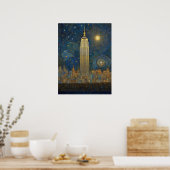 Impressionist Style Empire State Building Poster (Keuken)