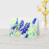 Impressionist Style Grape Hyacinth Flower Art Kaar Kaart (Gele Bloem)