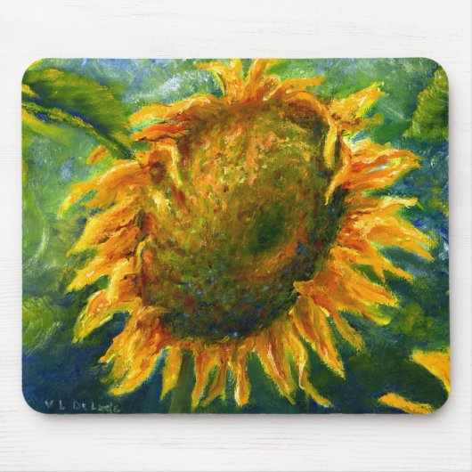 Impressionist Sunflower Face Muismat (Voorkant)