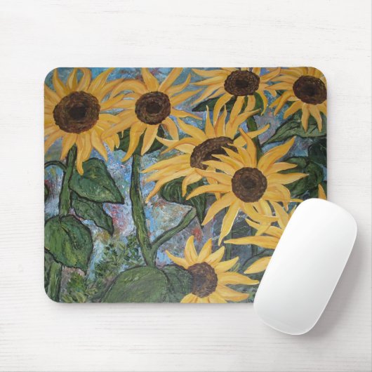 Impressionist Sunflower Muismat (Met muis)