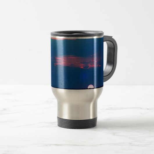 Impressionist Sunset Aluminium Travel Mug Reisbeker (Voorkant rechts)