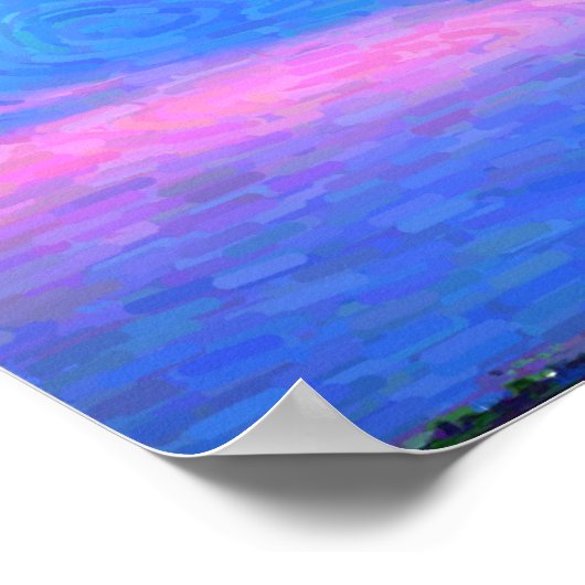 Impressionist Sunset van het Zee Poster (Hoek)