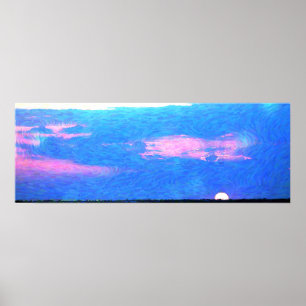 Impressionist Sunset van het Zee Poster