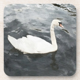 Impressionist Swan Bier Onderzetter