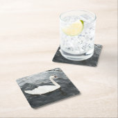 Impressionist Swan Kartonnen Onderzetters (Insitu)