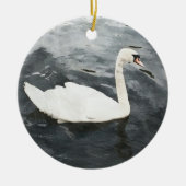 Impressionist Swan Keramisch Ornament (Voorkant)