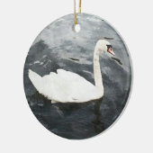 Impressionist Swan Keramisch Ornament (Links)