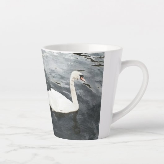 Impressionist Swan Latte Mok (Rechts)