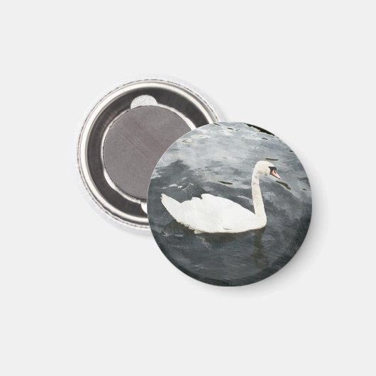 Impressionist Swan Magneet (Voorkant / Achterkant)