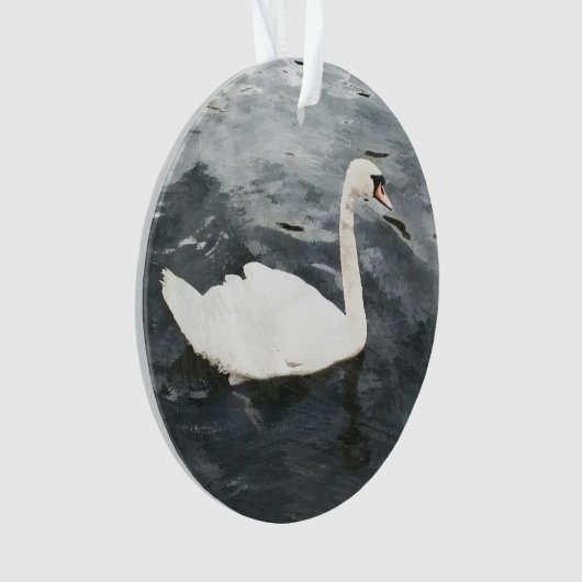Impressionist Swan Ornament (voorkant)