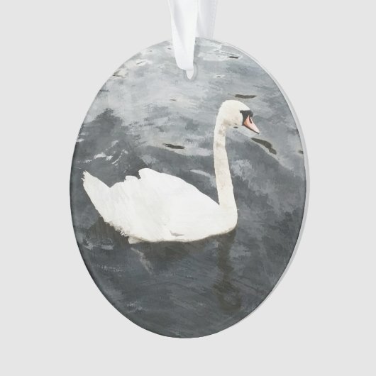 Impressionist Swan Ornament (voorkant)