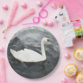 Impressionist Swan Papieren Bordje (Feest)