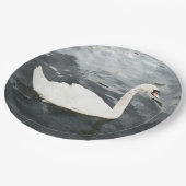 Impressionist Swan Papieren Bordje (Gekanteld)