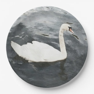 Impressionist Swan Papieren Bordje