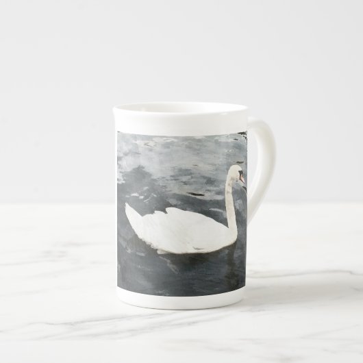 Impressionist Swan Porselein Kop (Voorkant rechts)