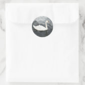 Impressionist Swan Ronde Sticker (Tas)