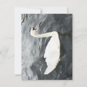 Impressionist Swan RSVP Kaartje (Voorkant)