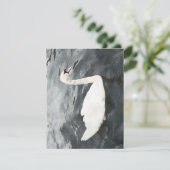 Impressionist Swan RSVP Kaartje (Staand voorkant)