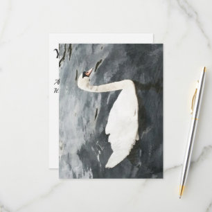 Impressionist Swan RSVP Kaartje
