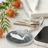 Impressionist Swan Sleutelhanger (Voorkant Rechts)