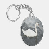 Impressionist Swan Sleutelhanger (Voorkant Links)