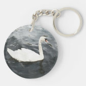 Impressionist Swan Sleutelhanger (Achterkant)
