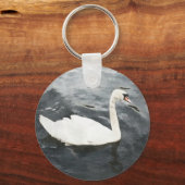 Impressionist Swan Sleutelhanger (Voorkant)