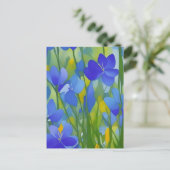 Impressionist Texas Bluebonnets Briefkaart (Staand voorkant)