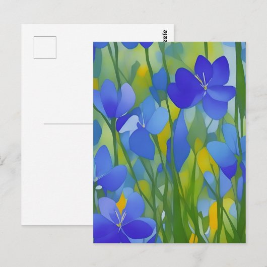 Impressionist Texas Bluebonnets Briefkaart (Voorkant / Achterkant)