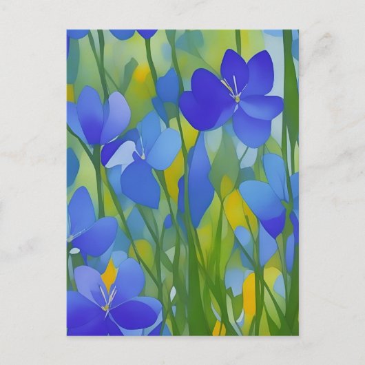 Impressionist Texas Bluebonnets Briefkaart (Voorkant)