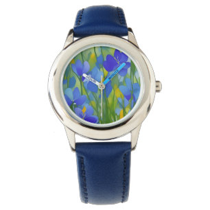 Impressionist Texas Bluebonnets Horloge