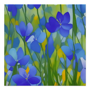 Impressionist Texas Bluebonnets Perfect Poster