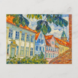 Impressionist Town Scene in Glueckstadt with Histo Briefkaart